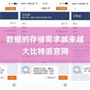 数据的存储需求越来越大比特派官网